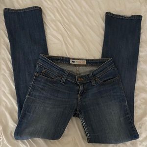blue bootcut levis jeans